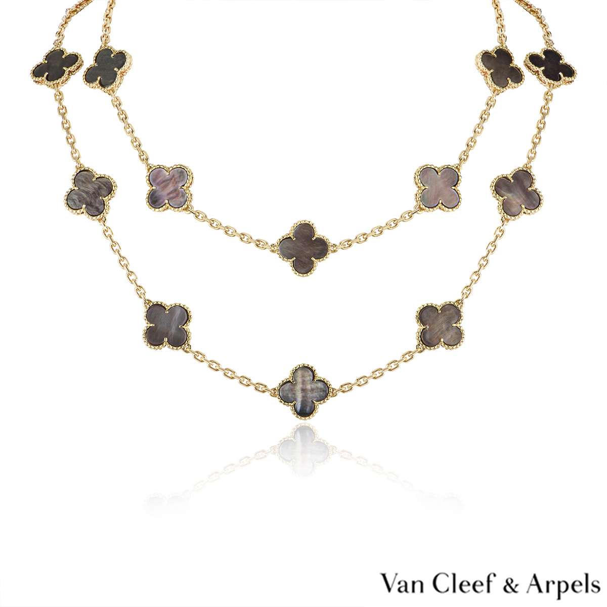 Van Cleef & Arpels Yellow Gold Vintage Alhambra Necklace